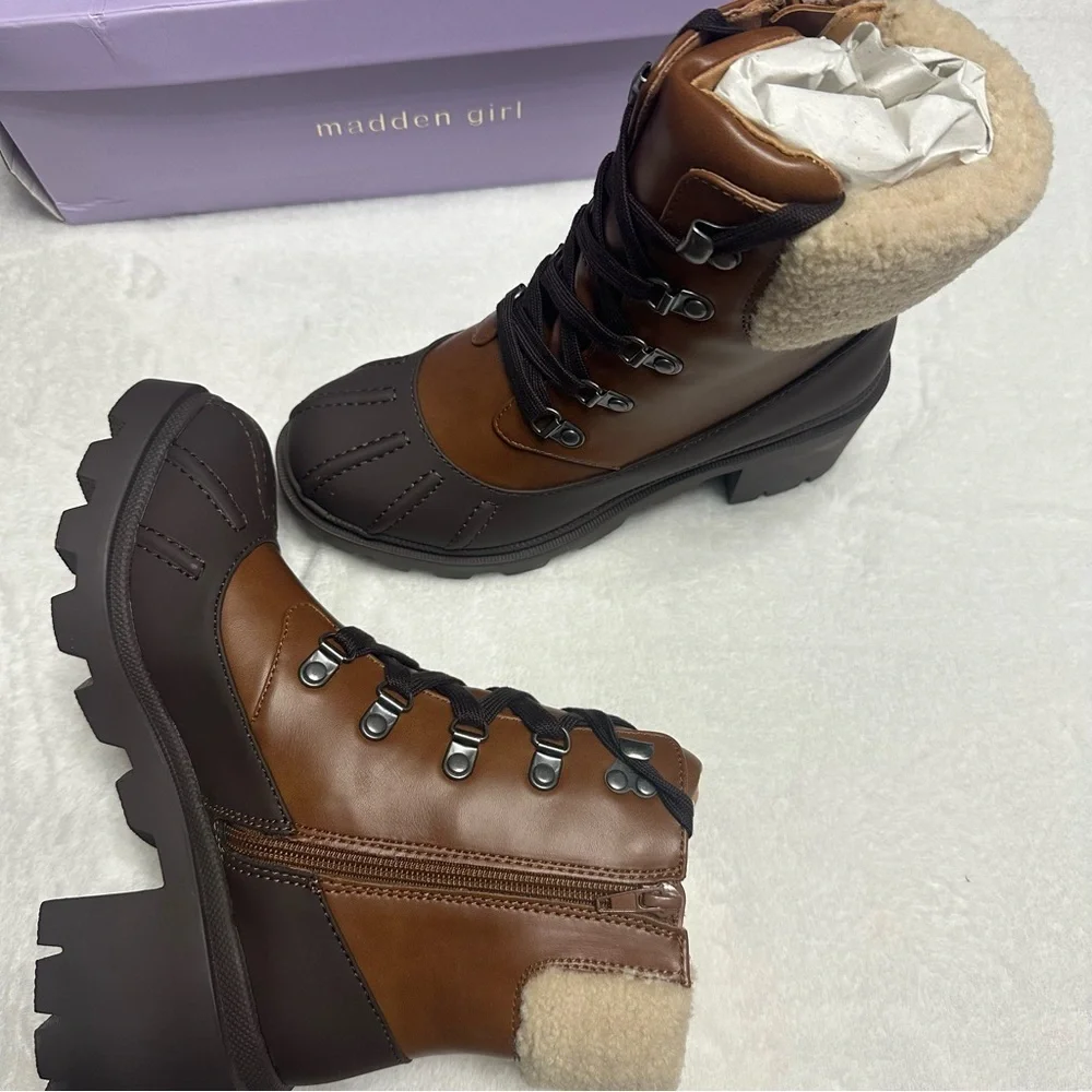 Madden Girl Women's Brown Winter Boots Size 6 NIB